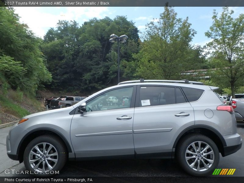 Silver Sky Metallic / Black 2017 Toyota RAV4 Limited AWD