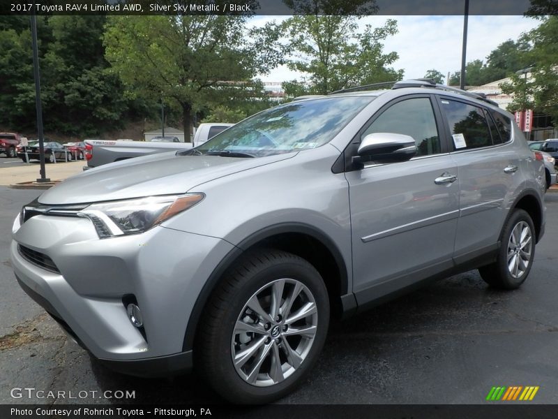 Silver Sky Metallic / Black 2017 Toyota RAV4 Limited AWD