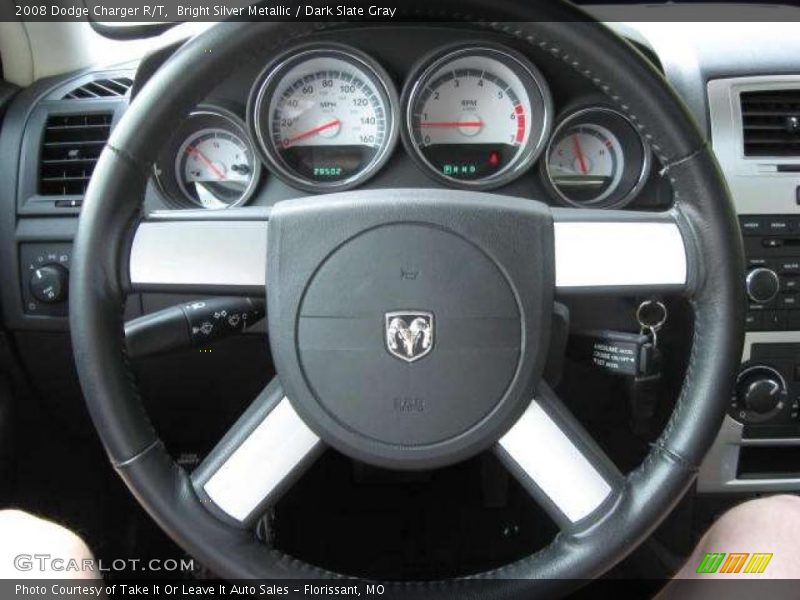 Bright Silver Metallic / Dark Slate Gray 2008 Dodge Charger R/T