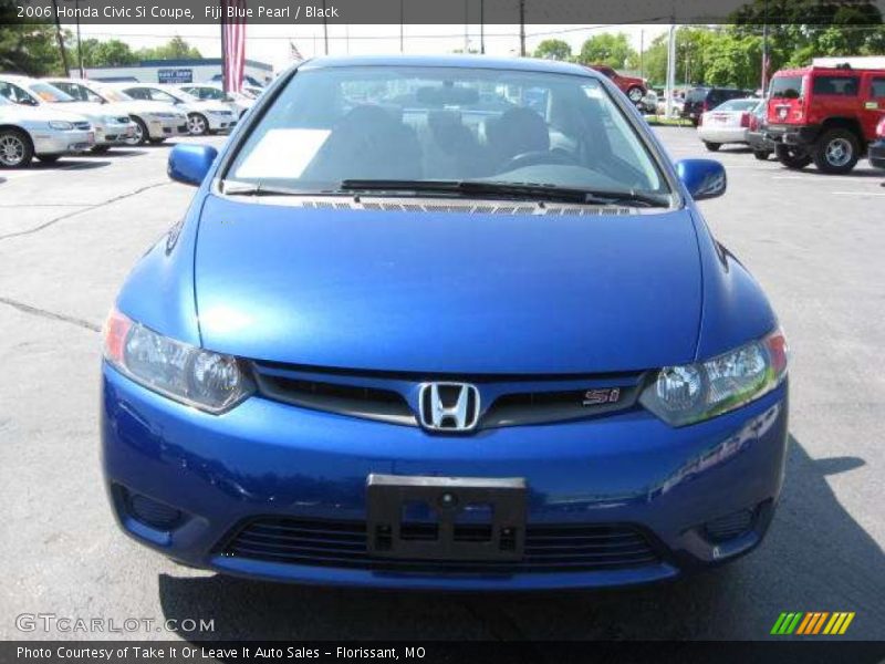 Fiji Blue Pearl / Black 2006 Honda Civic Si Coupe