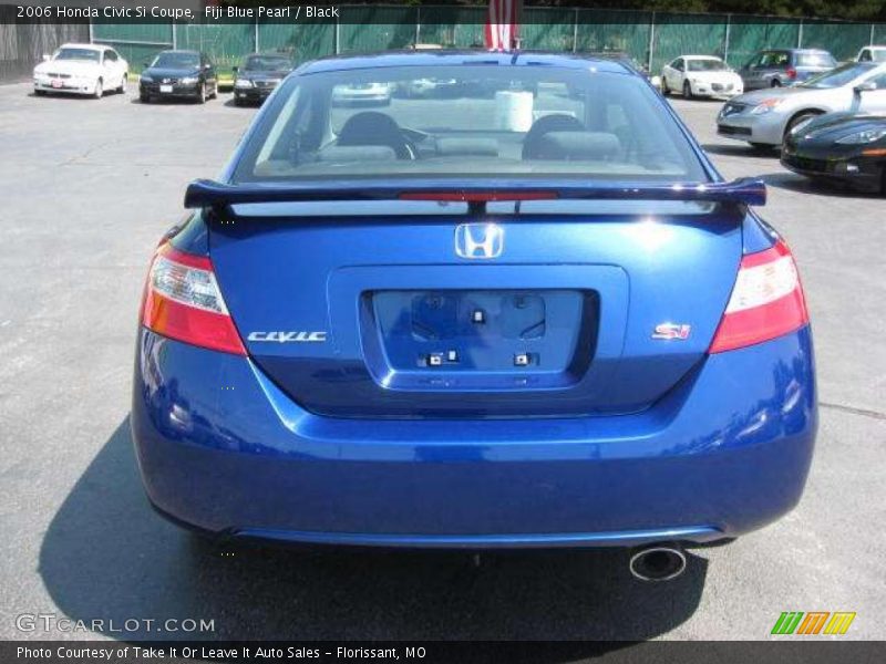Fiji Blue Pearl / Black 2006 Honda Civic Si Coupe