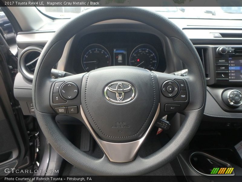 Magnetic Gray Metallic / Black 2017 Toyota RAV4 LE
