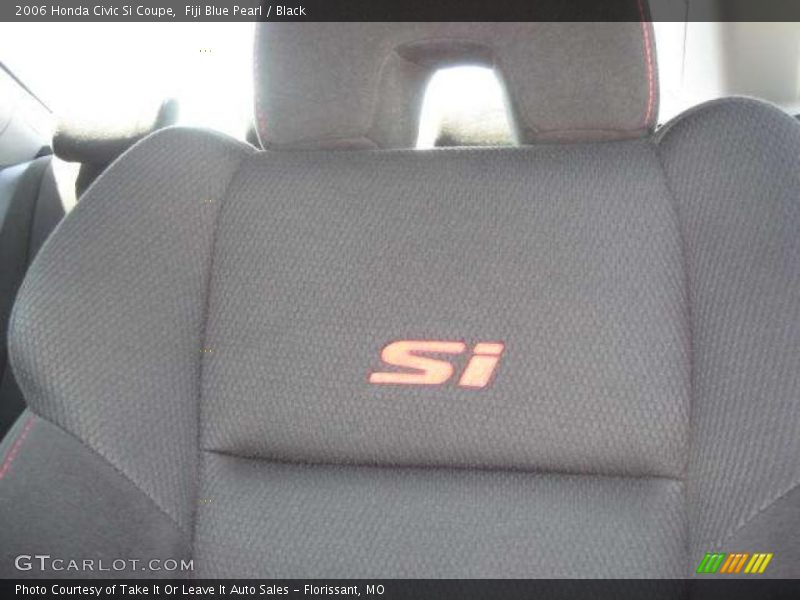 Fiji Blue Pearl / Black 2006 Honda Civic Si Coupe