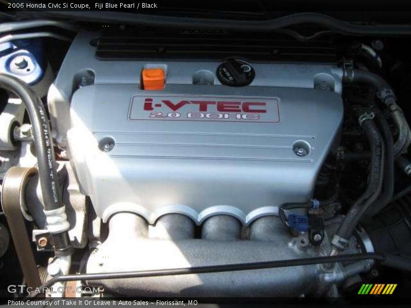 Fiji Blue Pearl / Black 2006 Honda Civic Si Coupe