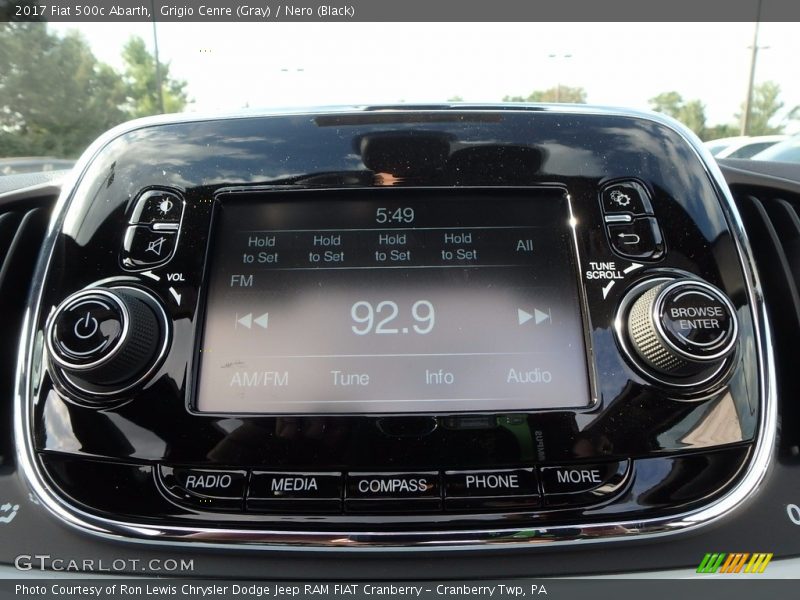 Controls of 2017 500c Abarth