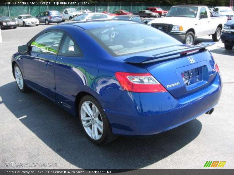 Fiji Blue Pearl / Black 2006 Honda Civic Si Coupe