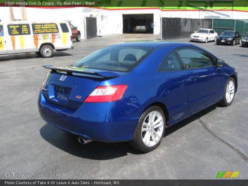Fiji Blue Pearl / Black 2006 Honda Civic Si Coupe