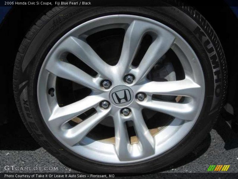 Fiji Blue Pearl / Black 2006 Honda Civic Si Coupe