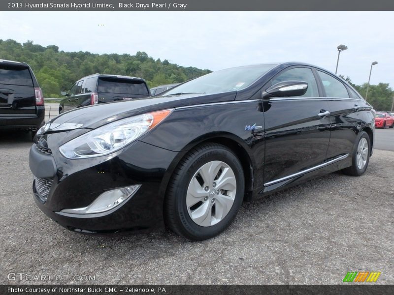 Black Onyx Pearl / Gray 2013 Hyundai Sonata Hybrid Limited