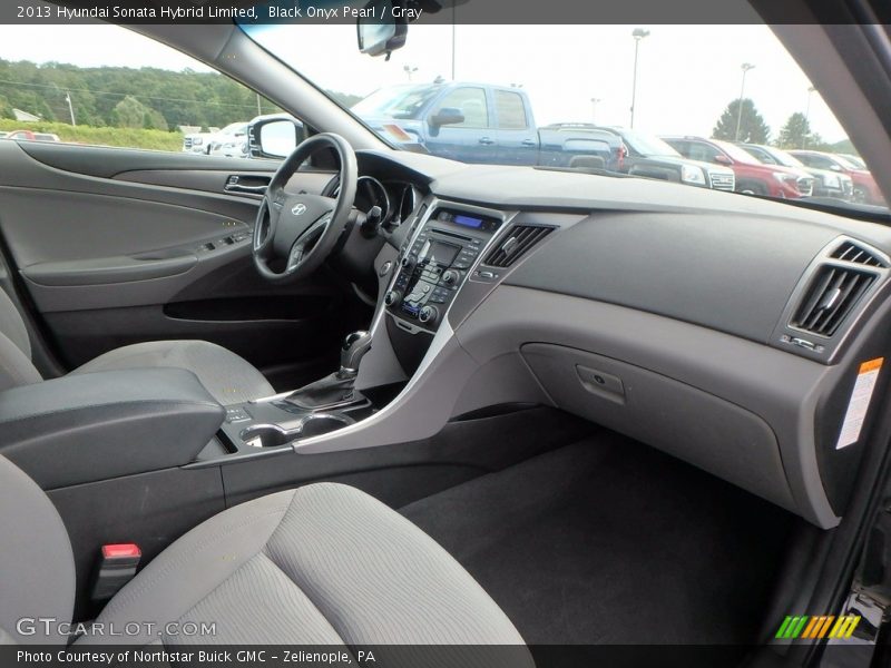 Black Onyx Pearl / Gray 2013 Hyundai Sonata Hybrid Limited