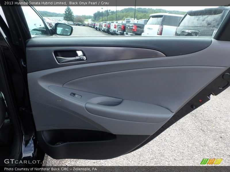 Black Onyx Pearl / Gray 2013 Hyundai Sonata Hybrid Limited