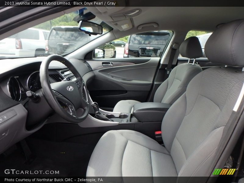 Black Onyx Pearl / Gray 2013 Hyundai Sonata Hybrid Limited