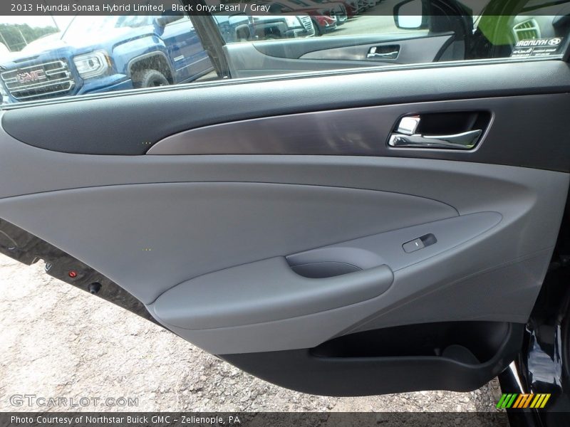 Black Onyx Pearl / Gray 2013 Hyundai Sonata Hybrid Limited