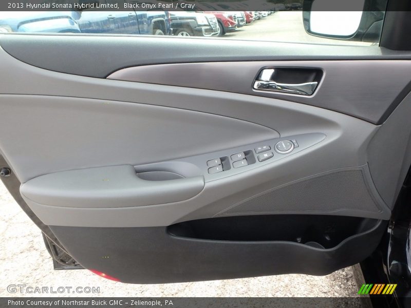 Black Onyx Pearl / Gray 2013 Hyundai Sonata Hybrid Limited