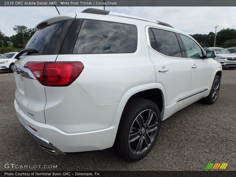 White Frost Tricoat / Cocoa/Shale 2018 GMC Acadia Denali AWD