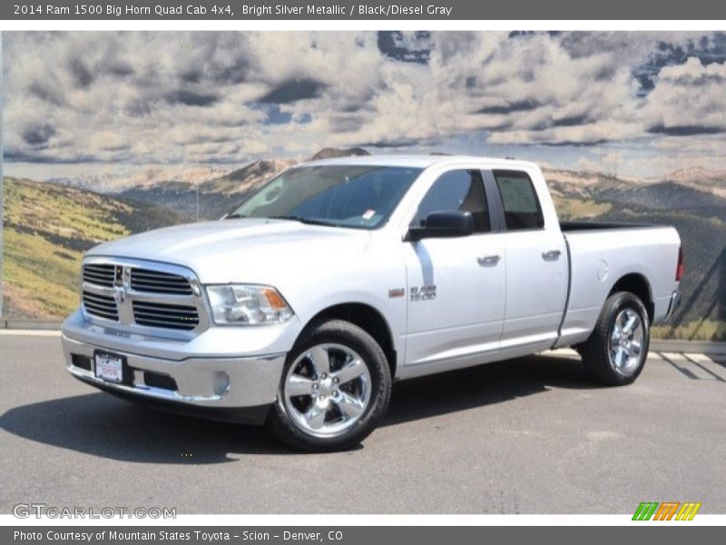 Bright Silver Metallic / Black/Diesel Gray 2014 Ram 1500 Big Horn Quad Cab 4x4