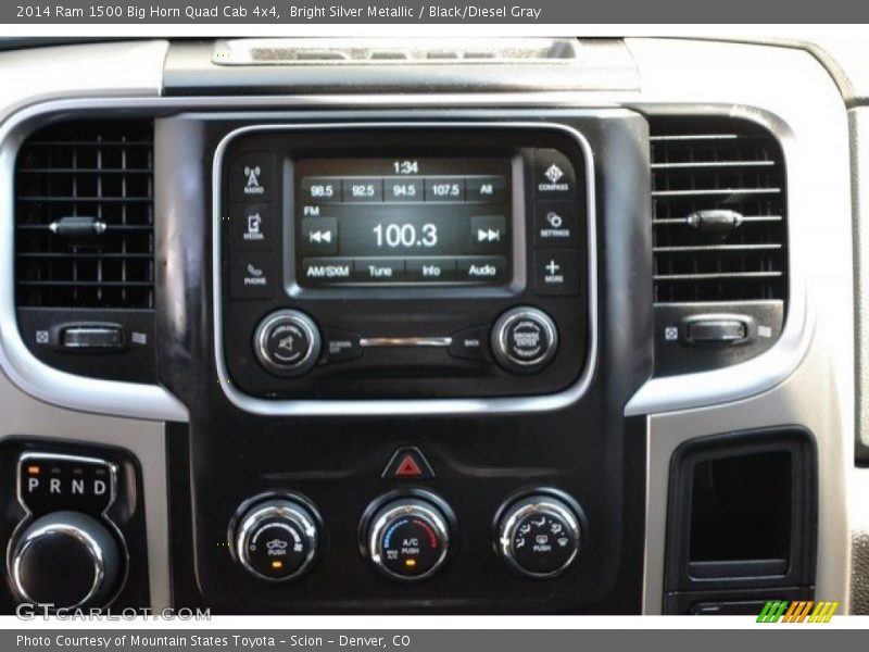 Bright Silver Metallic / Black/Diesel Gray 2014 Ram 1500 Big Horn Quad Cab 4x4
