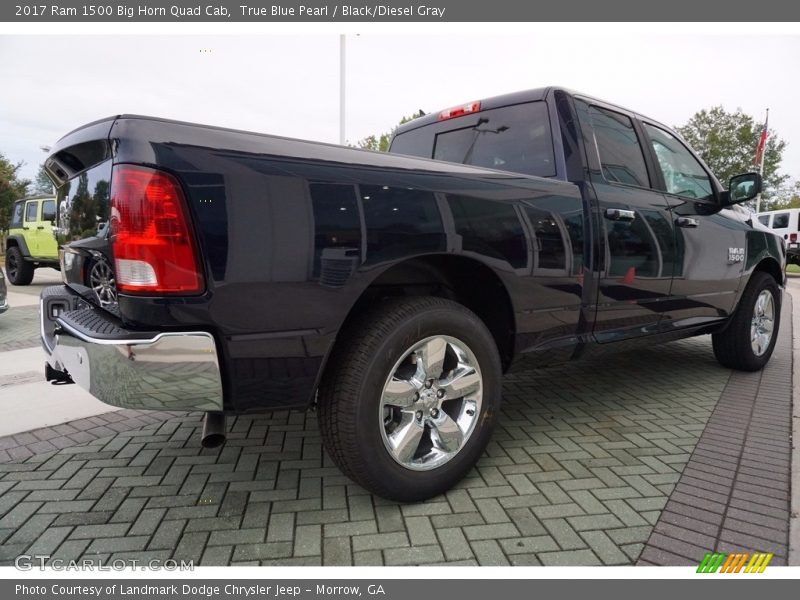 True Blue Pearl / Black/Diesel Gray 2017 Ram 1500 Big Horn Quad Cab