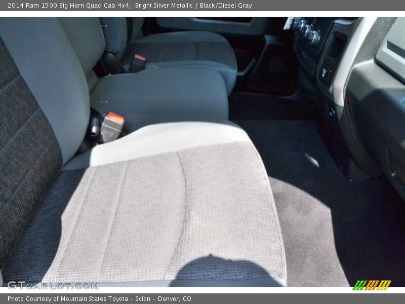 Bright Silver Metallic / Black/Diesel Gray 2014 Ram 1500 Big Horn Quad Cab 4x4