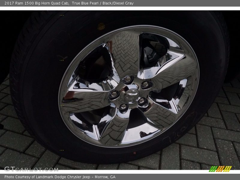 True Blue Pearl / Black/Diesel Gray 2017 Ram 1500 Big Horn Quad Cab