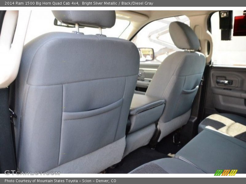 Bright Silver Metallic / Black/Diesel Gray 2014 Ram 1500 Big Horn Quad Cab 4x4
