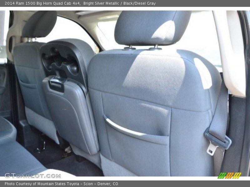 Bright Silver Metallic / Black/Diesel Gray 2014 Ram 1500 Big Horn Quad Cab 4x4