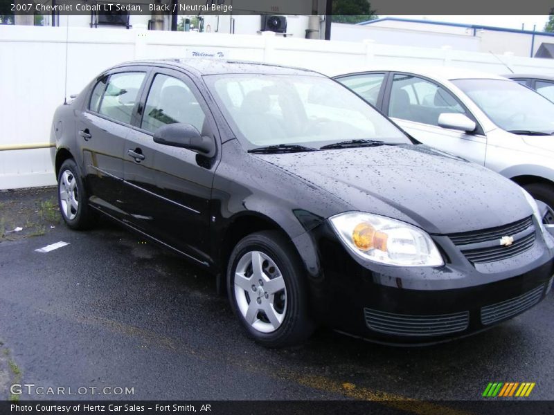 Black / Neutral Beige 2007 Chevrolet Cobalt LT Sedan