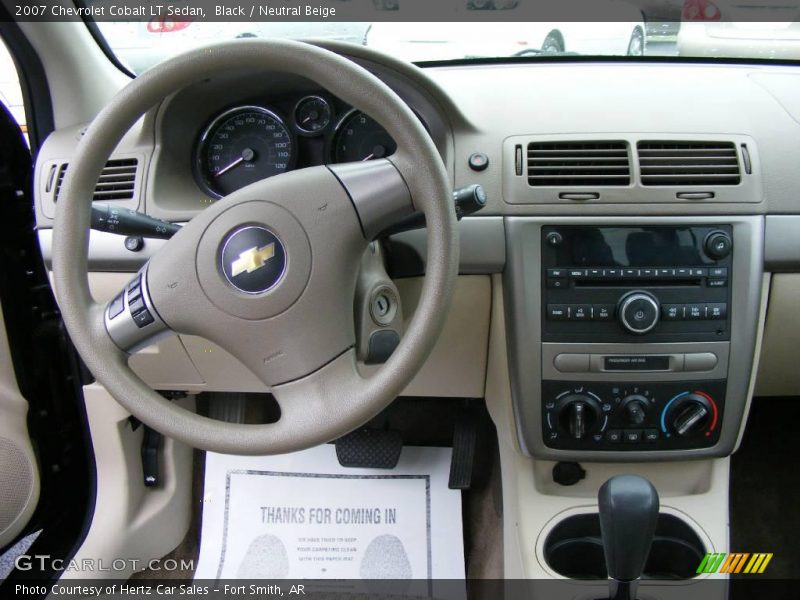 Black / Neutral Beige 2007 Chevrolet Cobalt LT Sedan