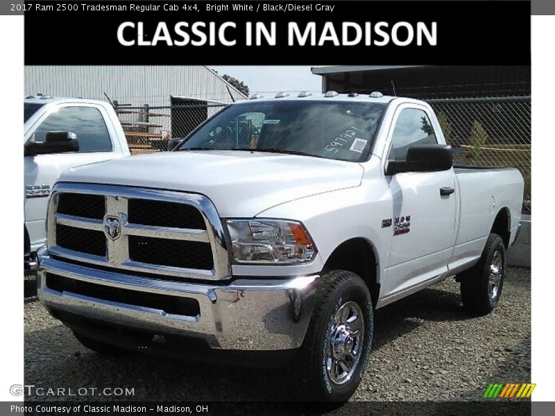 Bright White / Black/Diesel Gray 2017 Ram 2500 Tradesman Regular Cab 4x4