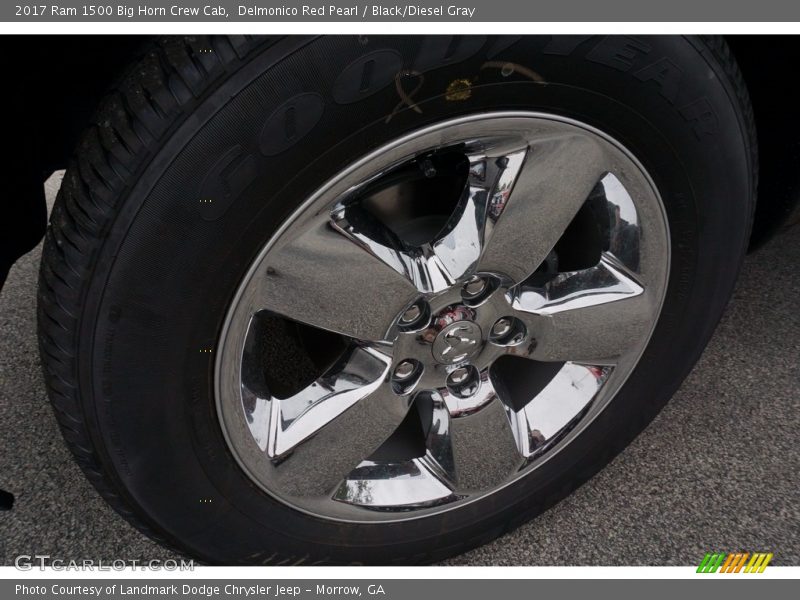 Delmonico Red Pearl / Black/Diesel Gray 2017 Ram 1500 Big Horn Crew Cab