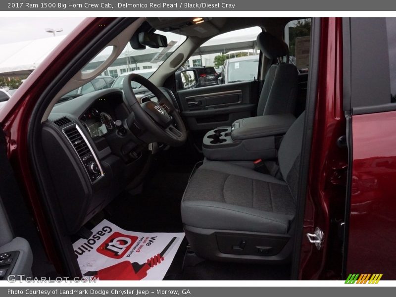 Delmonico Red Pearl / Black/Diesel Gray 2017 Ram 1500 Big Horn Crew Cab