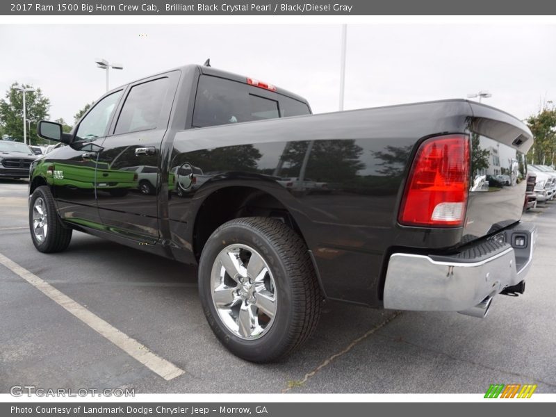 Brilliant Black Crystal Pearl / Black/Diesel Gray 2017 Ram 1500 Big Horn Crew Cab