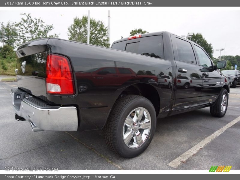 Brilliant Black Crystal Pearl / Black/Diesel Gray 2017 Ram 1500 Big Horn Crew Cab