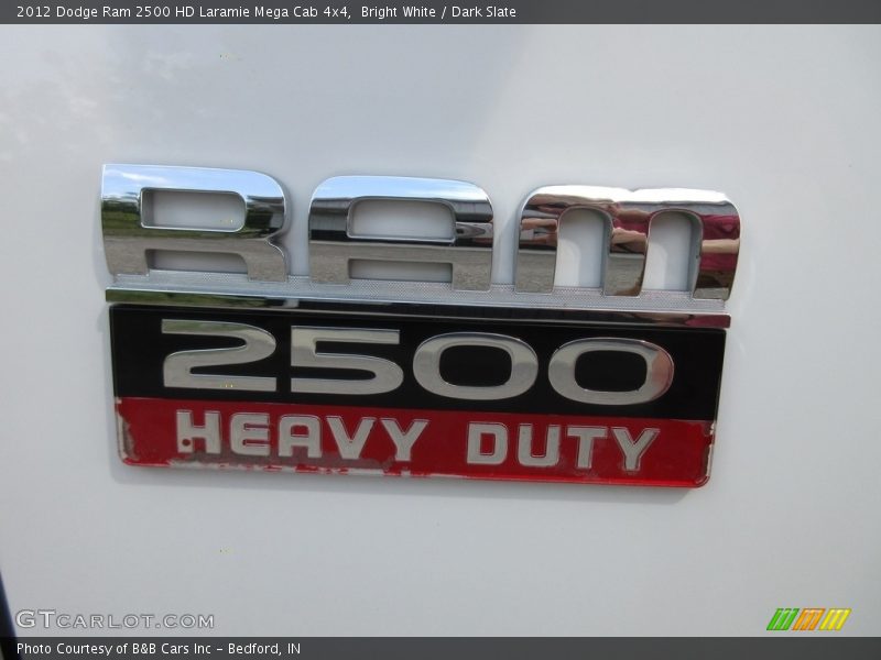 Bright White / Dark Slate 2012 Dodge Ram 2500 HD Laramie Mega Cab 4x4
