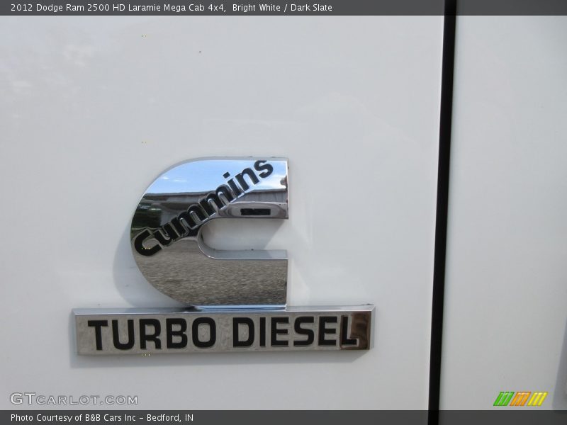 Bright White / Dark Slate 2012 Dodge Ram 2500 HD Laramie Mega Cab 4x4