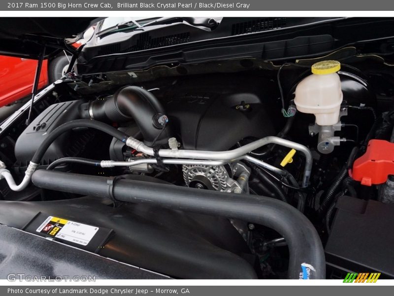 Brilliant Black Crystal Pearl / Black/Diesel Gray 2017 Ram 1500 Big Horn Crew Cab