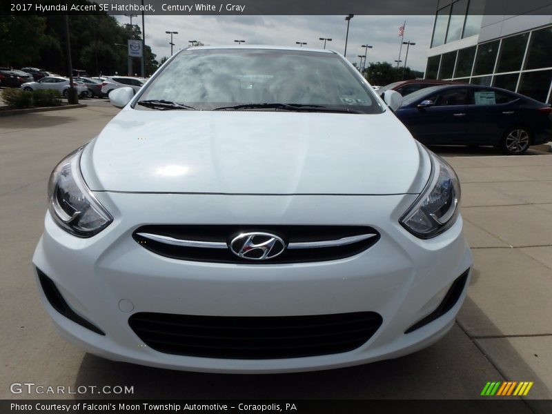 Century White / Gray 2017 Hyundai Accent SE Hatchback