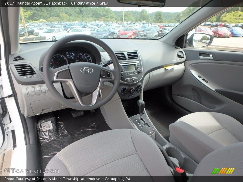 Century White / Gray 2017 Hyundai Accent SE Hatchback