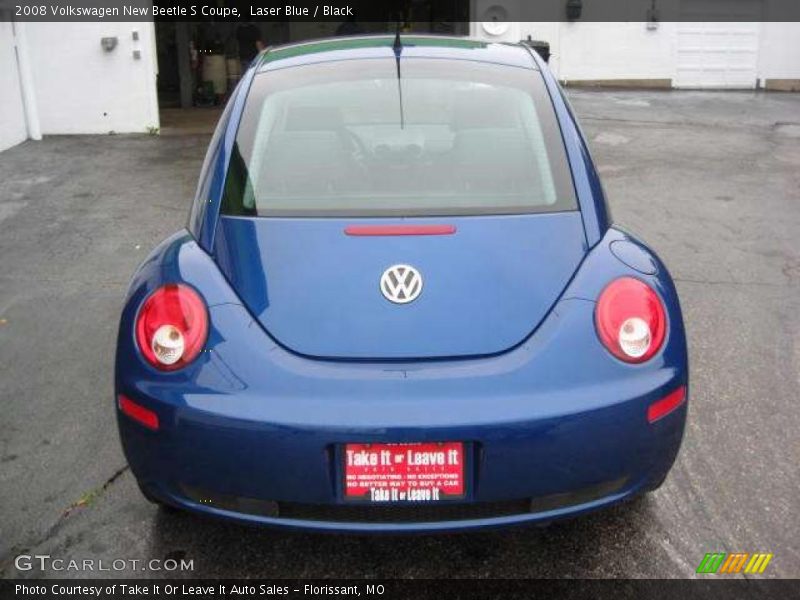 Laser Blue / Black 2008 Volkswagen New Beetle S Coupe