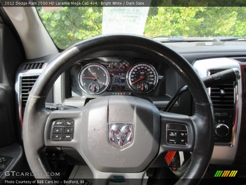 Bright White / Dark Slate 2012 Dodge Ram 2500 HD Laramie Mega Cab 4x4