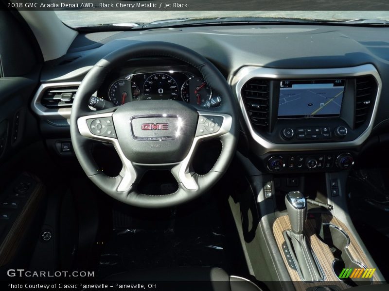 Black Cherry Metallic / Jet Black 2018 GMC Acadia Denali AWD