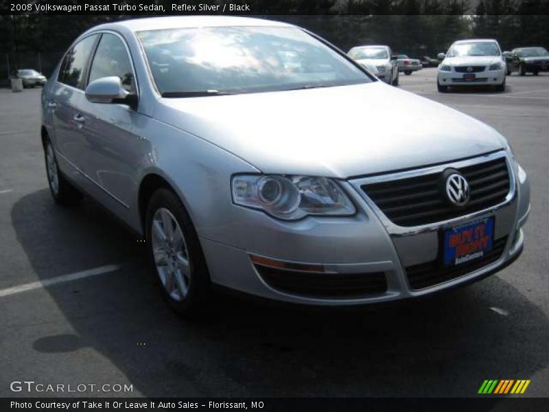 Reflex Silver / Black 2008 Volkswagen Passat Turbo Sedan
