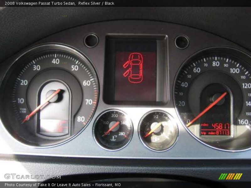 Reflex Silver / Black 2008 Volkswagen Passat Turbo Sedan