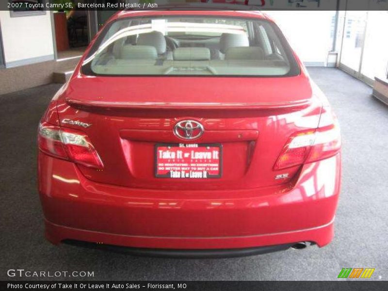 Barcelona Red Metallic / Ash 2007 Toyota Camry SE