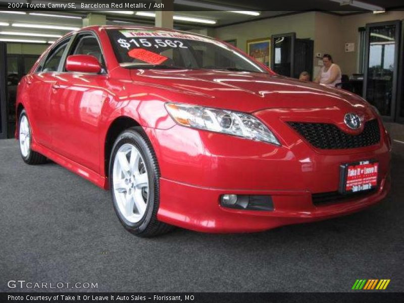 Barcelona Red Metallic / Ash 2007 Toyota Camry SE