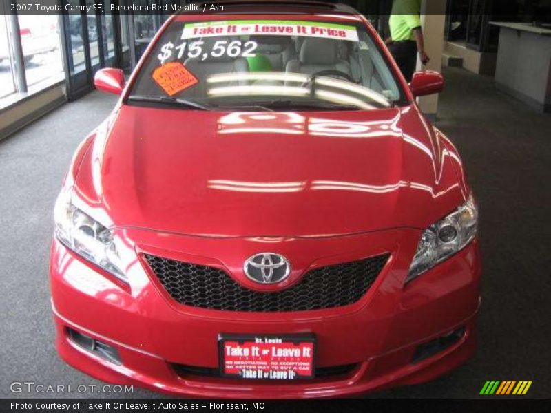 Barcelona Red Metallic / Ash 2007 Toyota Camry SE