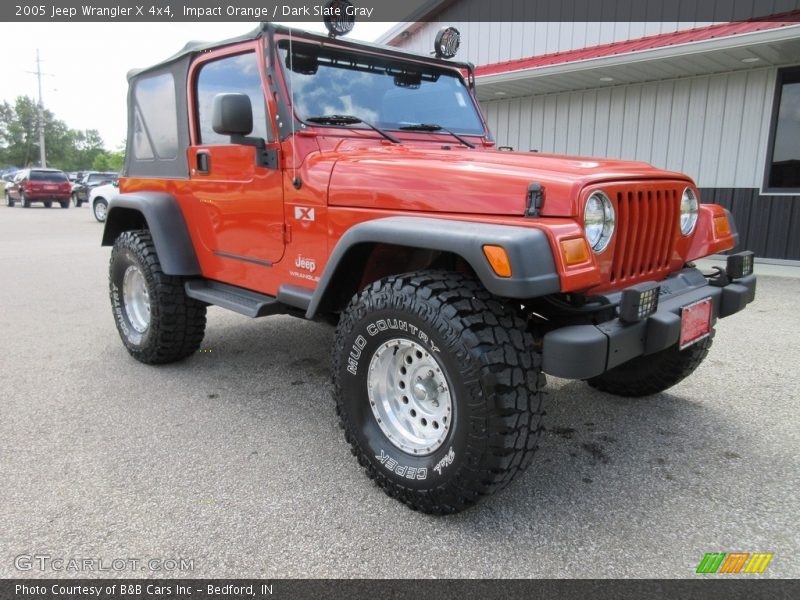 Impact Orange / Dark Slate Gray 2005 Jeep Wrangler X 4x4