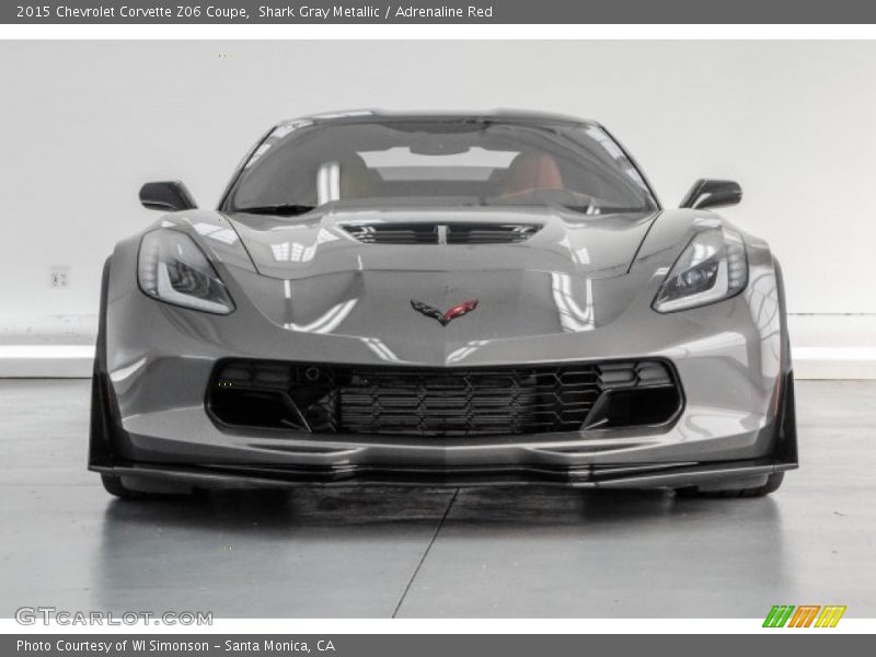 Shark Gray Metallic / Adrenaline Red 2015 Chevrolet Corvette Z06 Coupe