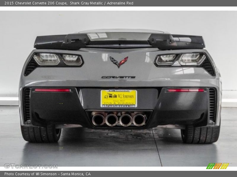 Shark Gray Metallic / Adrenaline Red 2015 Chevrolet Corvette Z06 Coupe