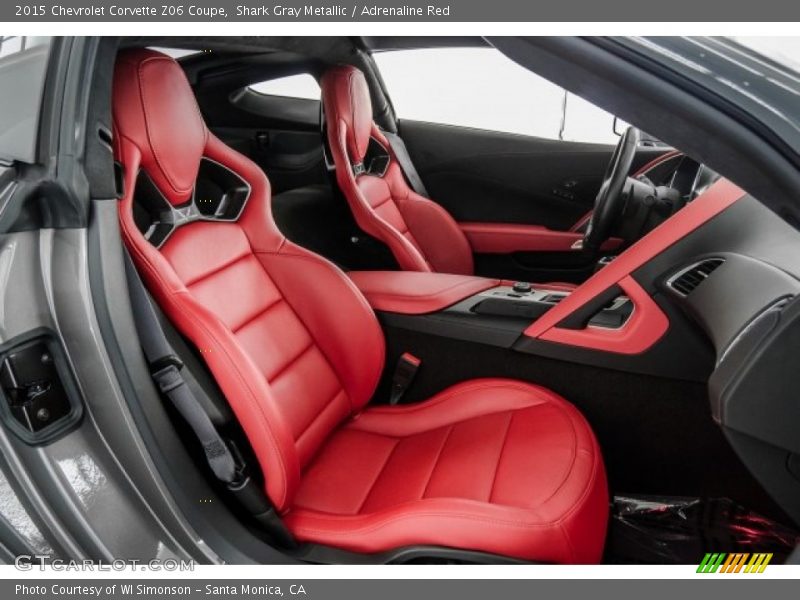 Shark Gray Metallic / Adrenaline Red 2015 Chevrolet Corvette Z06 Coupe
